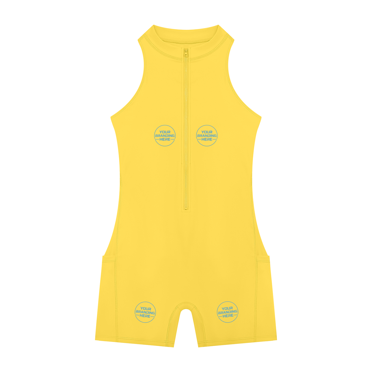 Women’s Quarter-Zip Yoga Romper - WB0076-O001-V2