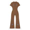 Women’s Tight Flared Leg Quarter-Zip Jumpsuit - WO0009-O001-V2