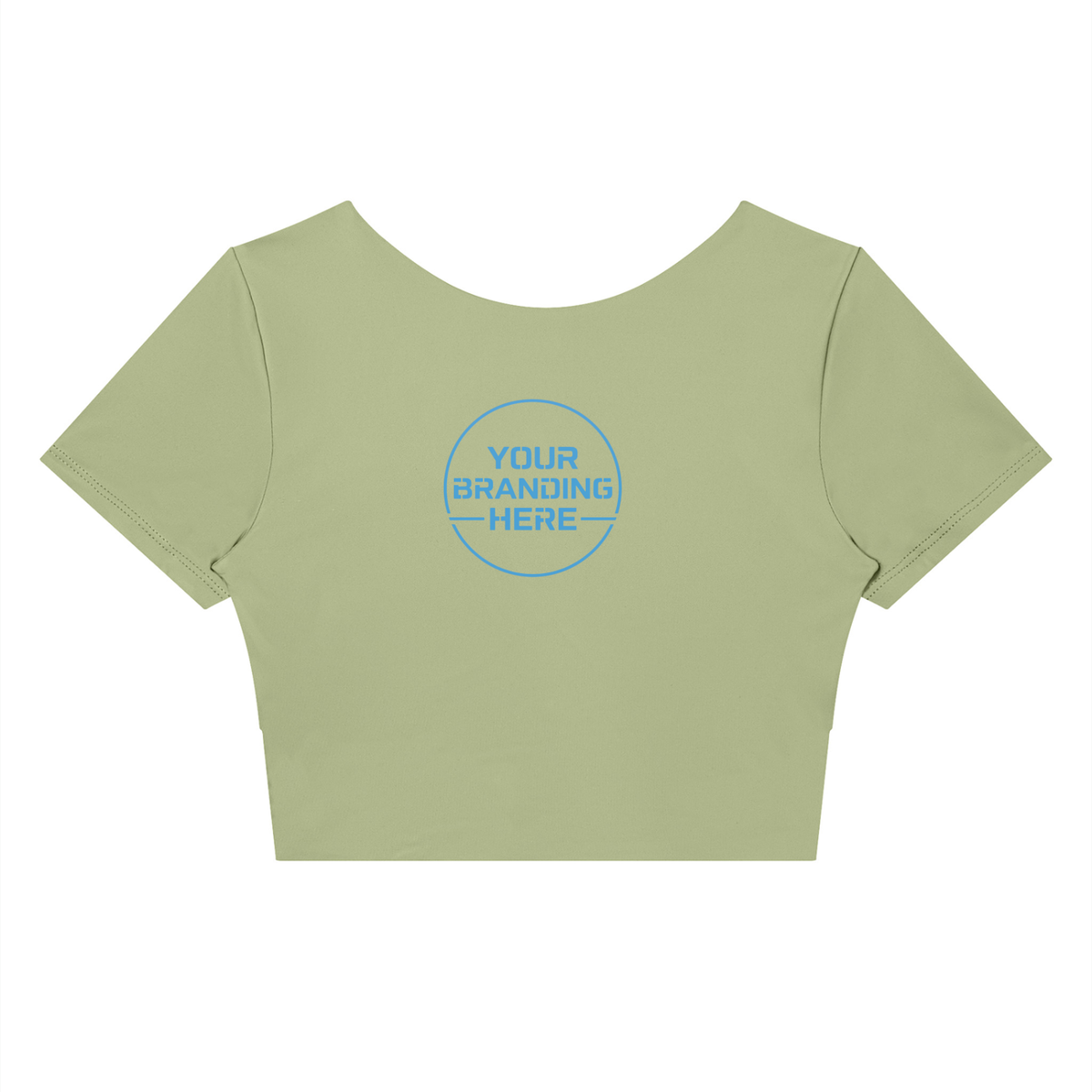 Women's Panelled Crop Yoga T-Shirt - WT0259-P001-V2