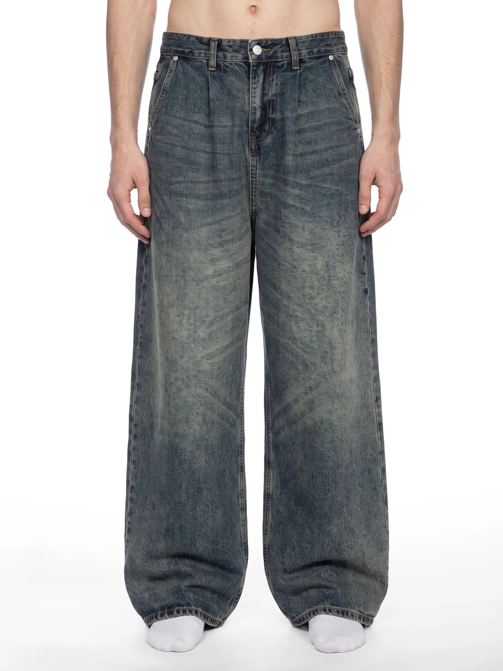 Men's Vintage Wash Denim Jeans - MB0039-C001-V2