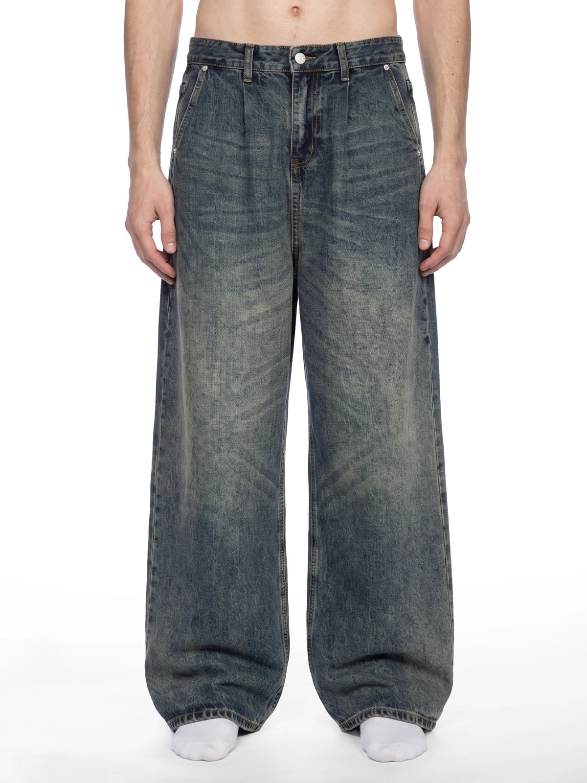 Men's Vintage Wash Denim Jeans - MB0039-C001-V2