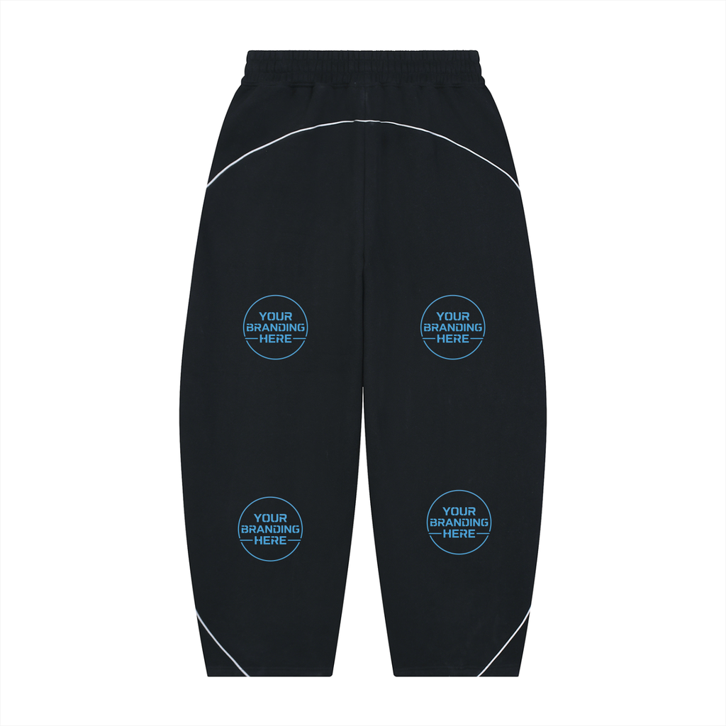 Unisex Piping Fleece Barrel Leg Sweatpants - UB0076-C001-V2