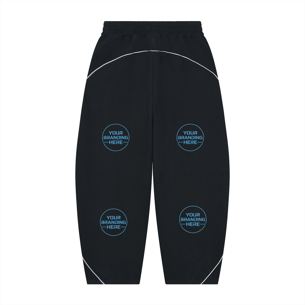 Unisex Piping Fleece Barrel Leg Sweatpants - UB0076-C001-V2
