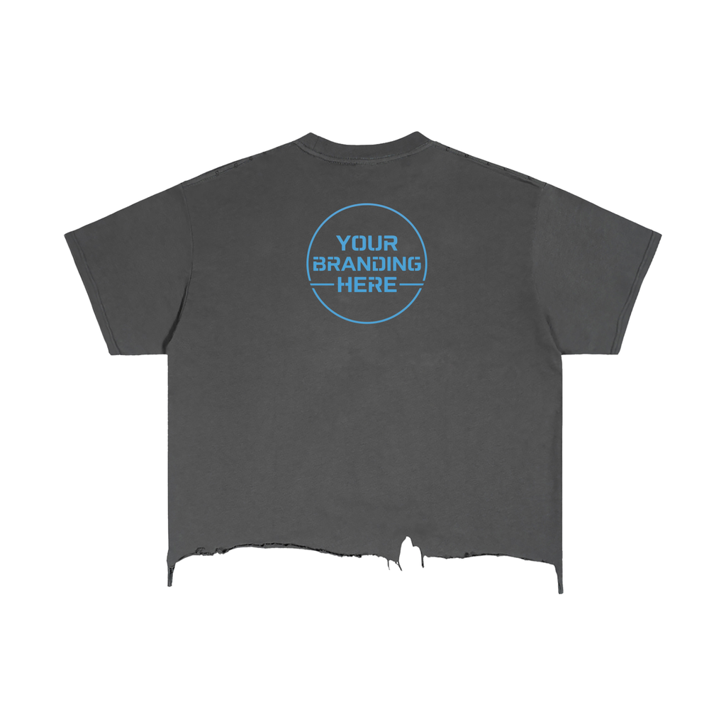 Vintage Wash Boxy Distressed Hem T-Shirt - RT0077-C001-V3