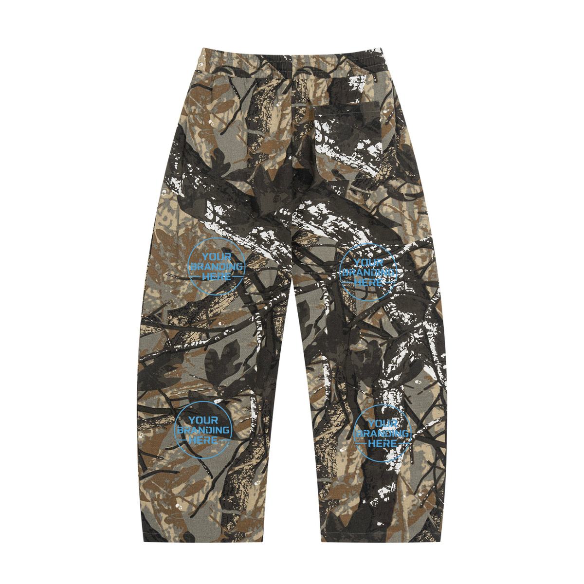 Unisex Tree Camo Barrel Leg Pants - UB0080-C001-V2