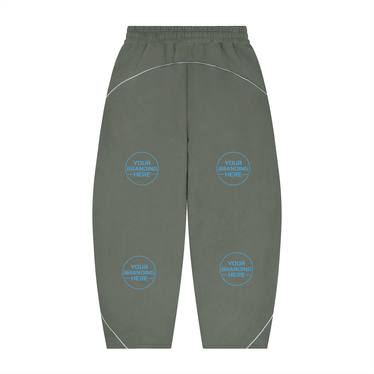 Unisex Piping Fleece Barrel Leg Sweatpants - UB0076-C001-V2
