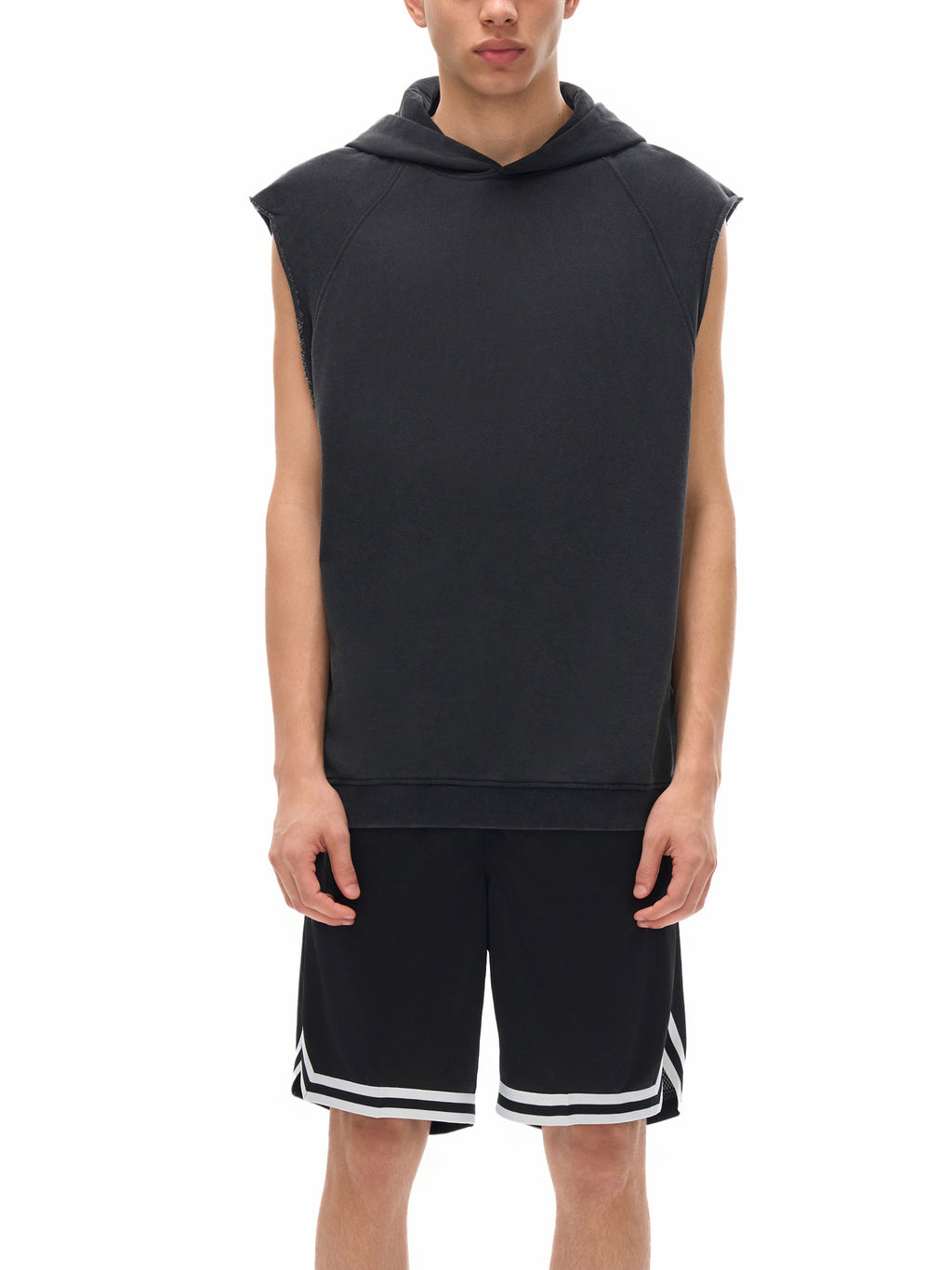Snow Washed Sleeveless Hoodie - RU0093-C001-V2