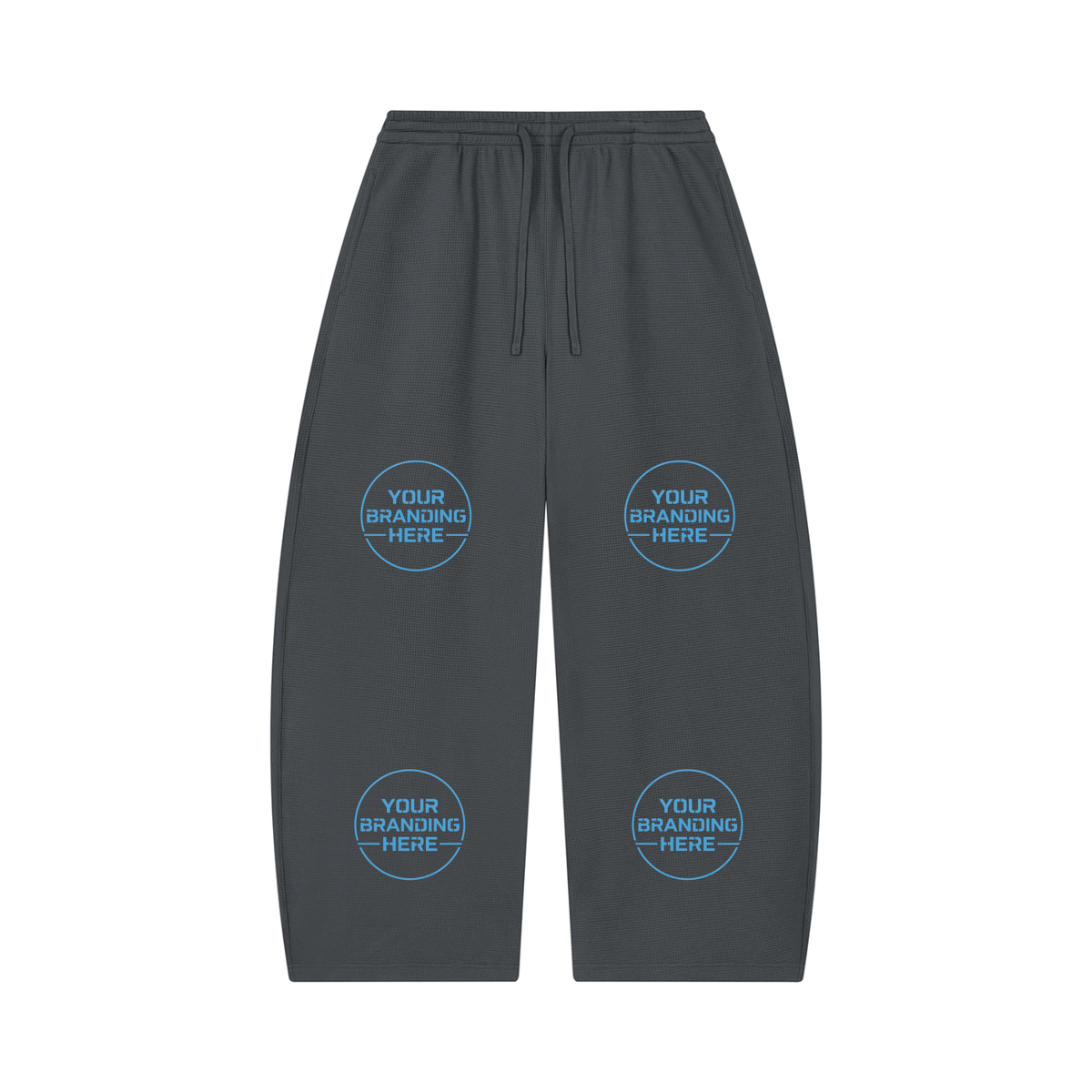 Unisex Waffle Barrel Leg Pants - UB0058-P001-V2