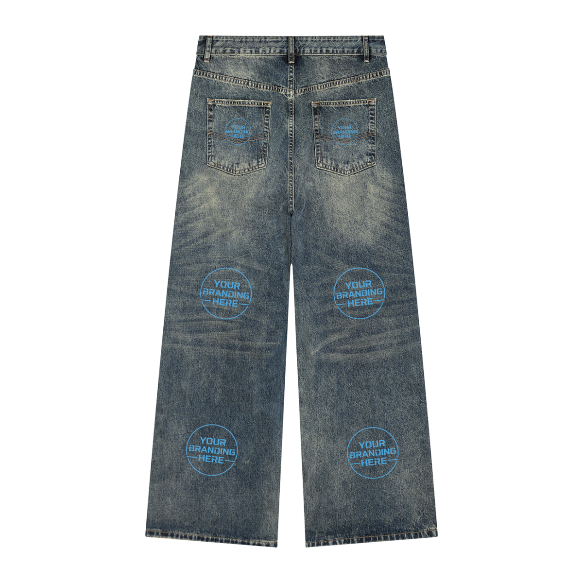 Men's Vintage Wash Denim Jeans - MB0039-C001-V2