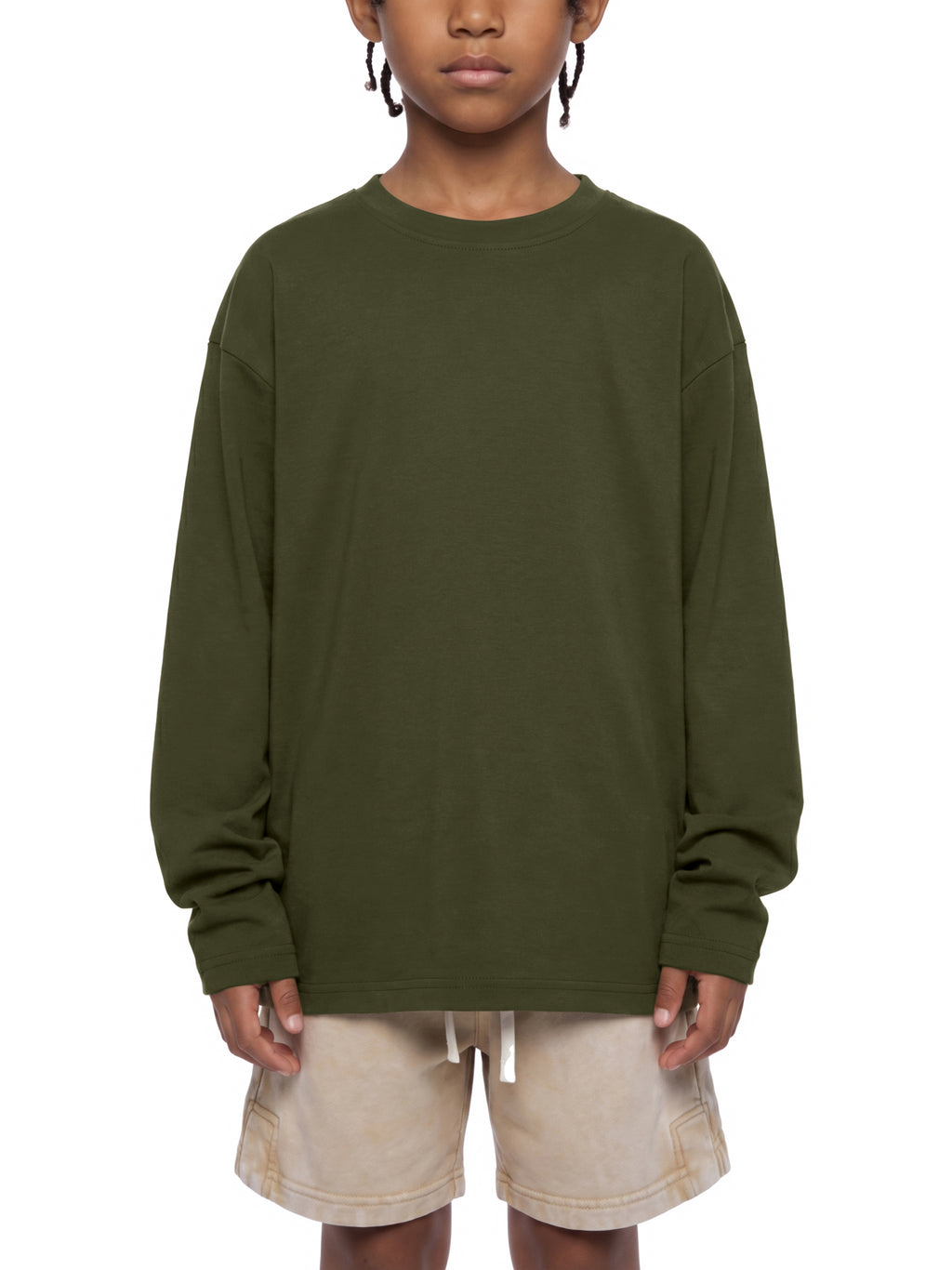 Kid's Drop Shoulder Long Sleeve T-Shirt - KT0007-C001-V2