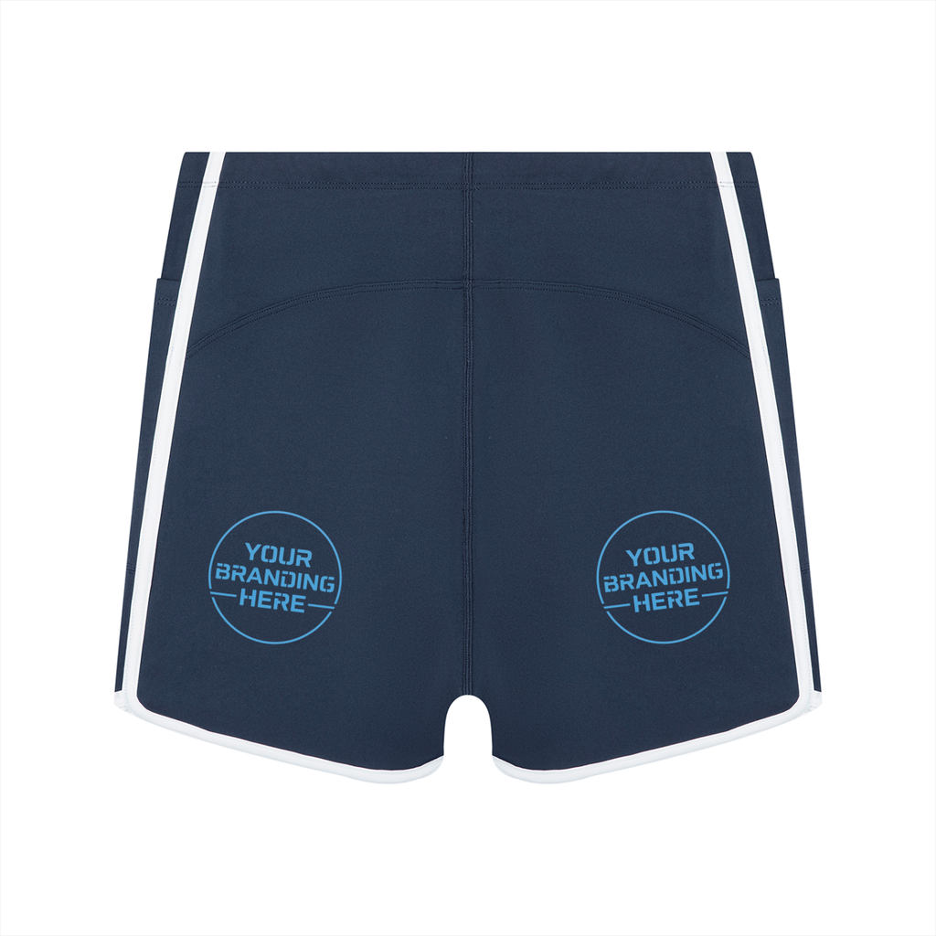 Women's High Waisted Ringer Yoga Shorts - WB0068-O001-V2