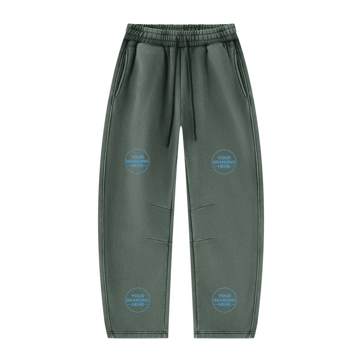 Unisex Vintage Wash Barrel Leg Fleece Sweatpants - UB0071-P001-V3