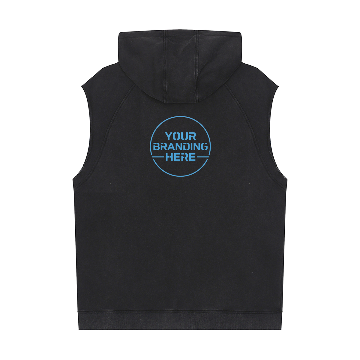 Snow Washed Sleeveless Hoodie - RU0093-C001-V2