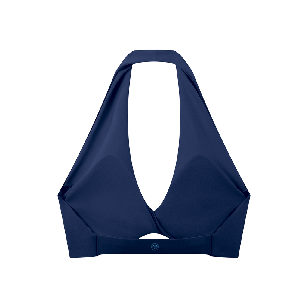 Women's Pleated Halter Sports Bra - WT0063-O001-V2