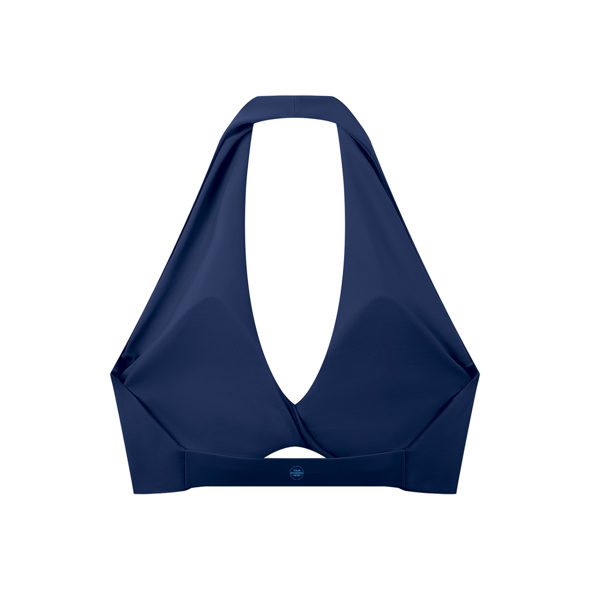 Women's Pleated Halter Sports Bra - WT0063-O001-V2