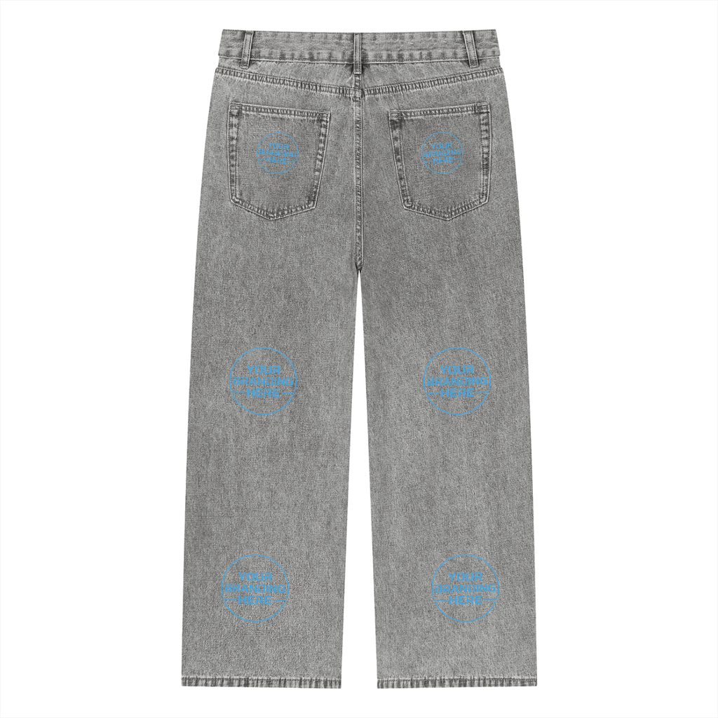 Unisex Vintage Wash Straight Leg Jeans - UB0029-C001-V2
