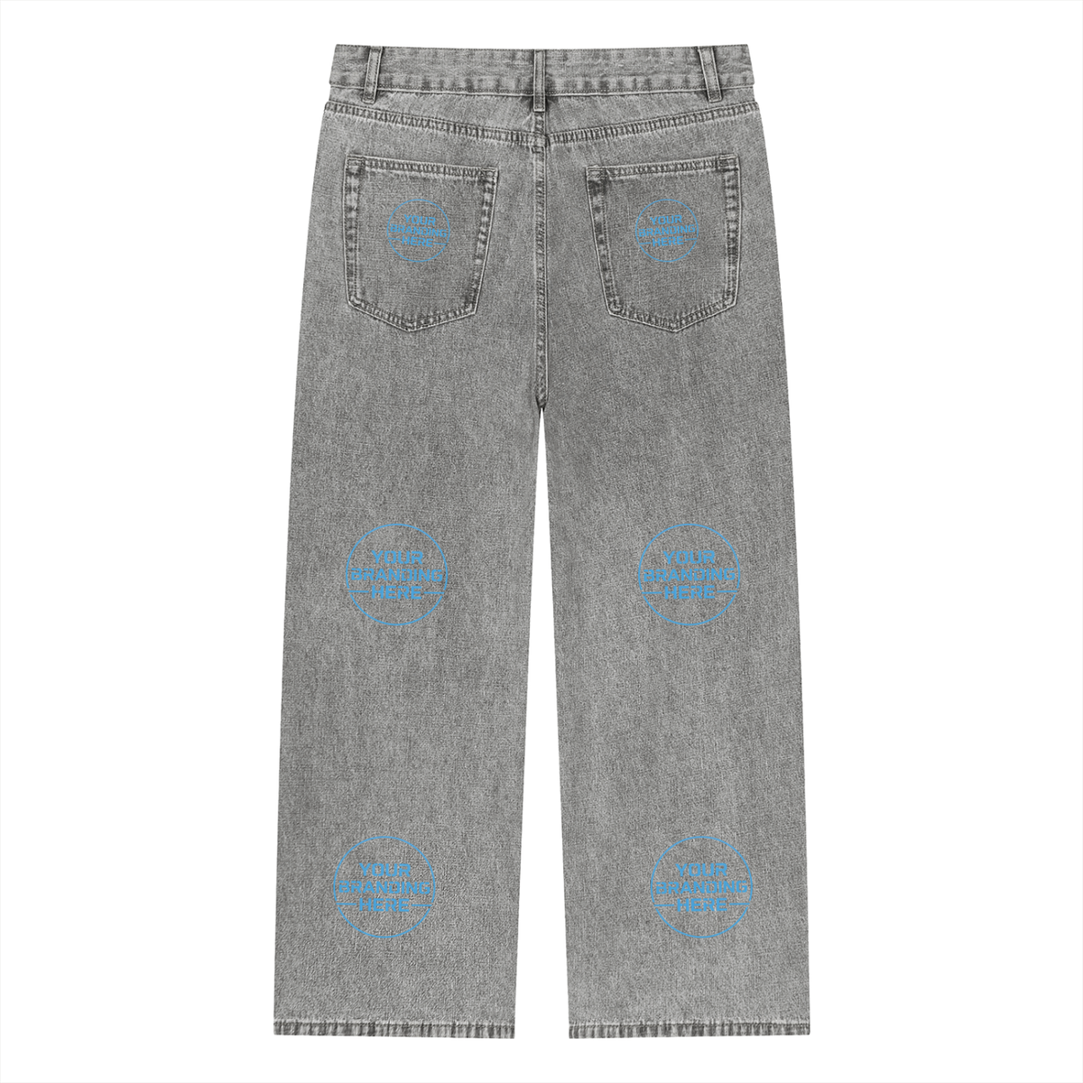 Unisex Vintage Wash Straight Leg Jeans - UB0029-C001-V2