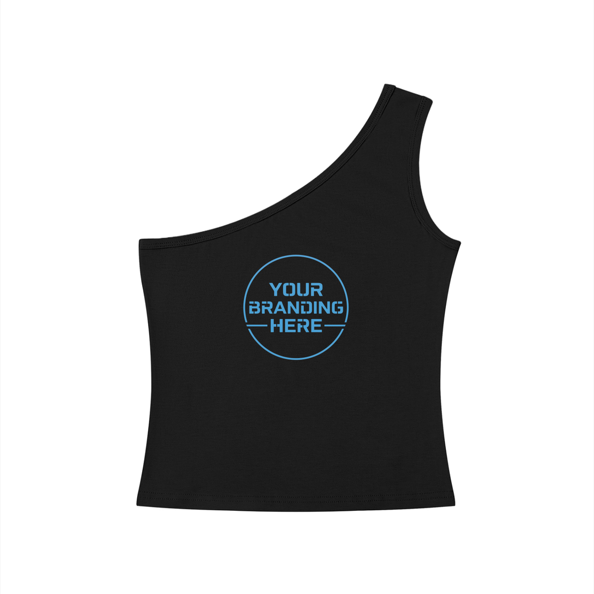 Women's One-Shoulder Crop Tank Top - WT0079-O001-V2