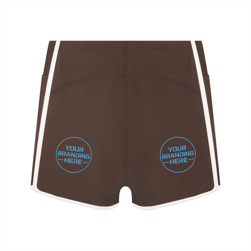Women's High Waisted Ringer Yoga Shorts - WB0068-O001-V2
