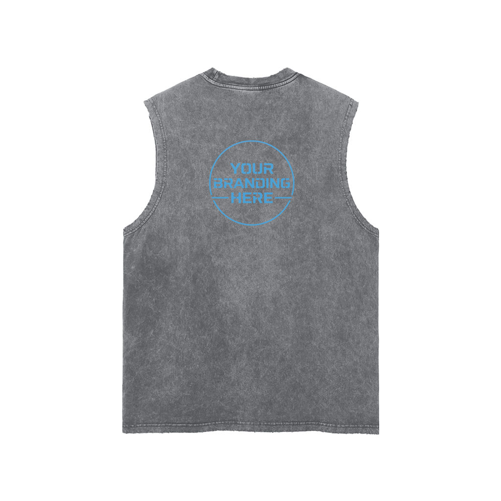 Snow Washed Frayed Hem Tank Top - R00228-C001-V3