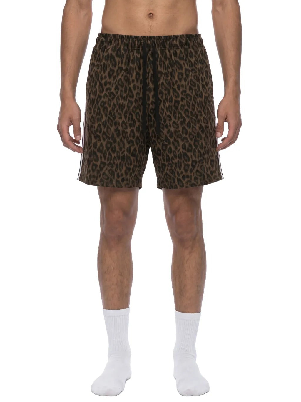 Unisex Heavyweight Leopard Drawstring Shorts - UB0037-C001-V2