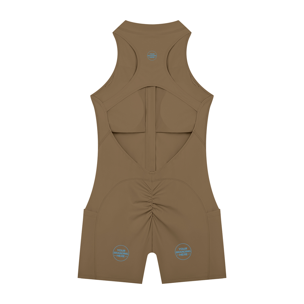 Women’s Quarter-Zip Yoga Romper - WB0076-O001-V2