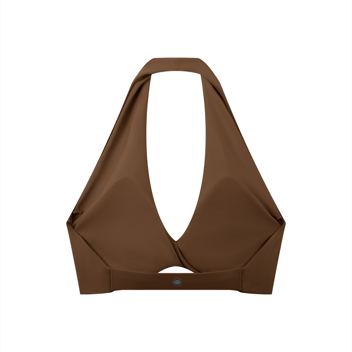 Women's Pleated Halter Sports Bra - WT0063-O001-V2