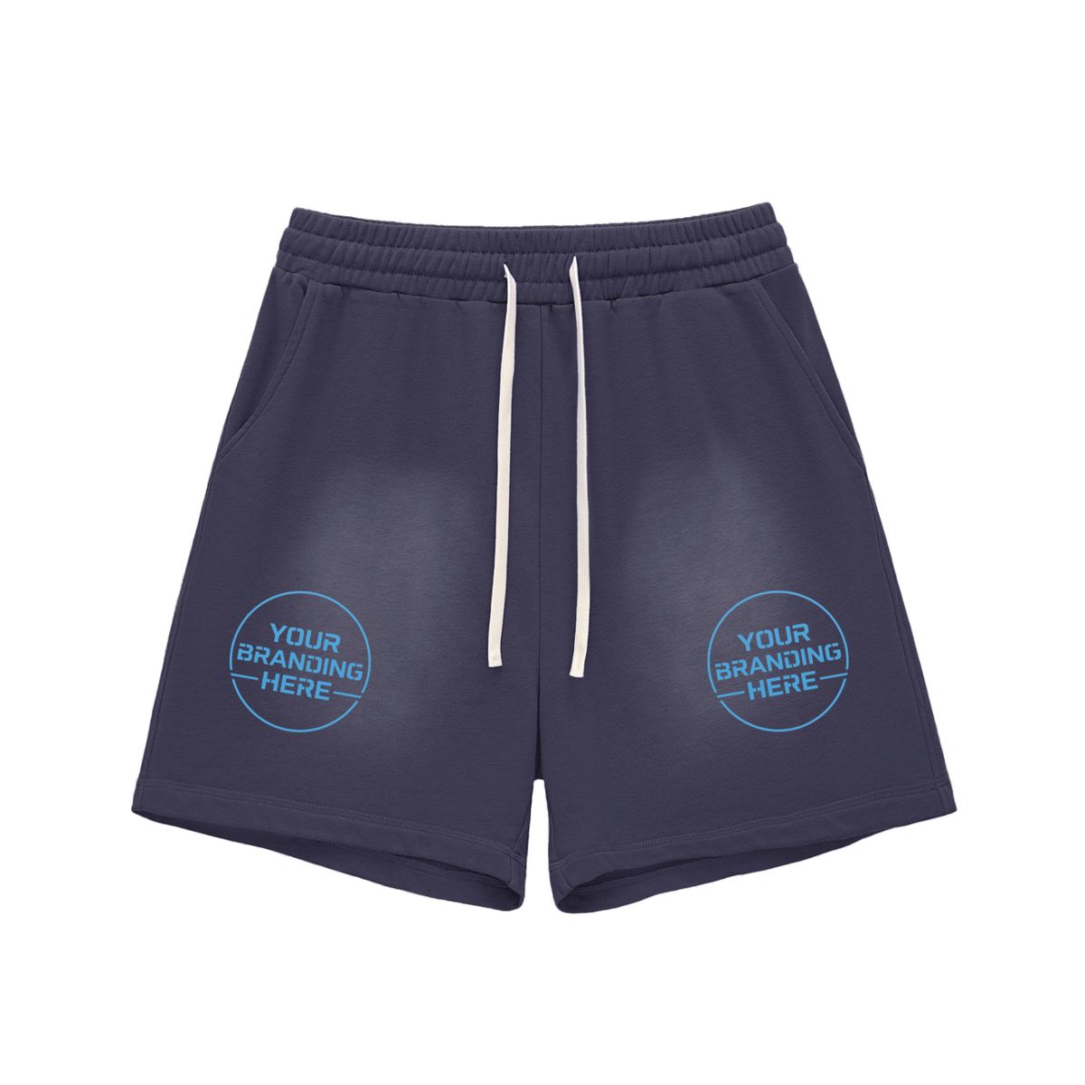 Sun Fade Raw Edge Cotton Shorts - RG0003-C001-V2