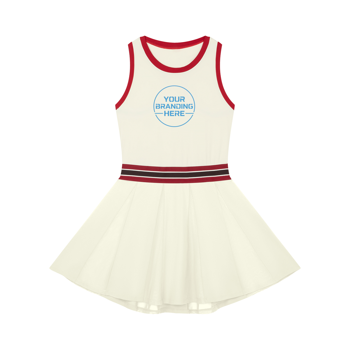 Women's Color Block A-Line Sleeveless Dress - WO0011-O001-V3
