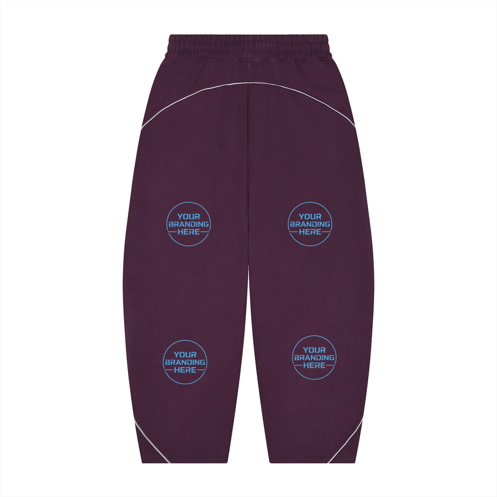 Unisex Piping Fleece Barrel Leg Sweatpants - UB0076-C001-V2