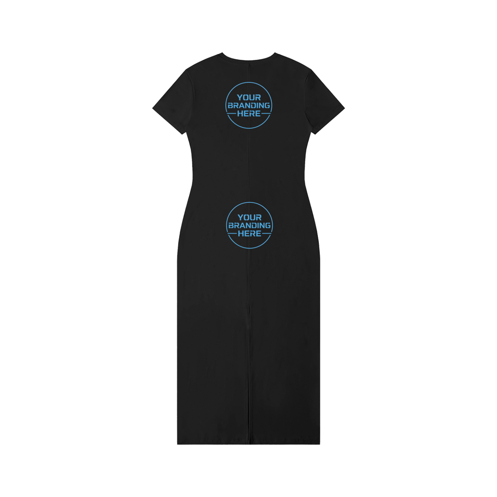 Women's V-Neck Short Sleeve Maxi Dress - WO0001-O001-V2