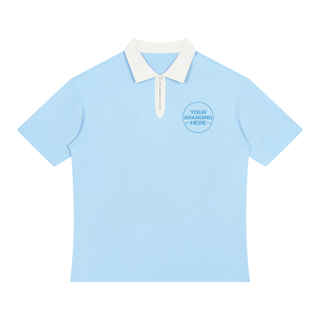 Unisex Color Block Quarter-Zip Polo Shirt - UT0253-C001-V2