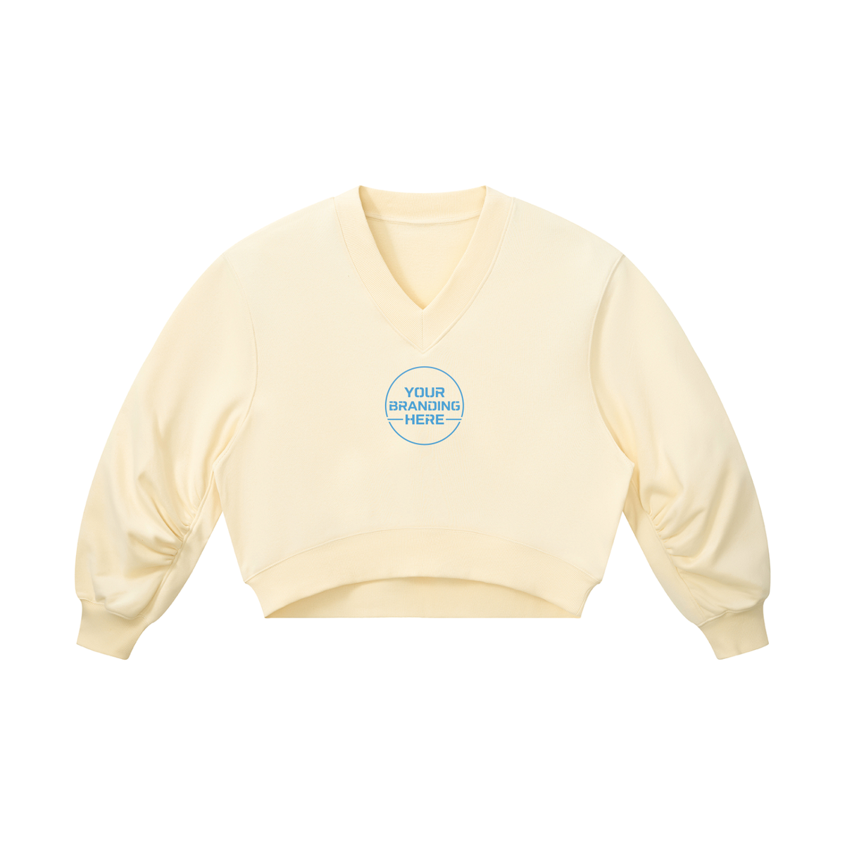 Women’s Crop V-Neck Sweatshirt - WB0067-C001-V2