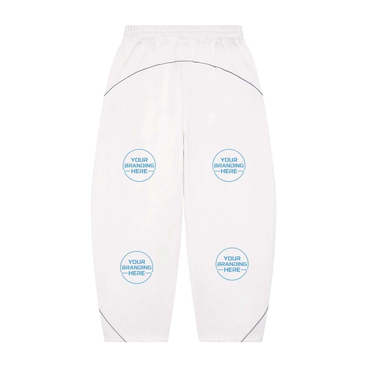 Unisex Piping Fleece Barrel Leg Sweatpants - UB0076-C001-V2