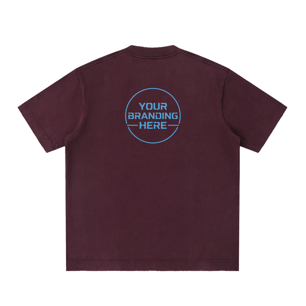 Heavyweight Vintage Washed Frayed T-Shirt - RT0022-C001-V8
