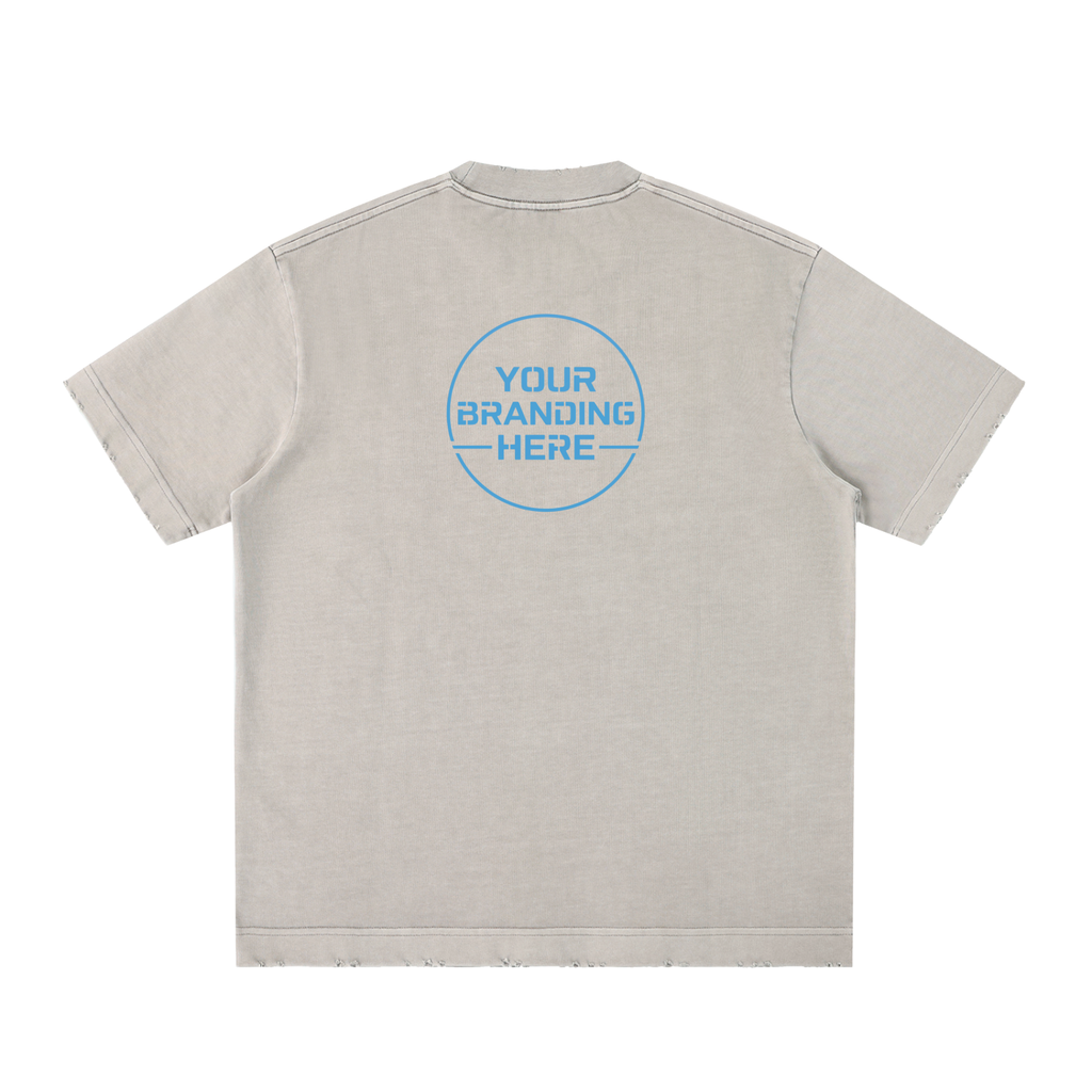 Heavyweight Vintage Washed Frayed T-Shirt - RT0022-C001-V8