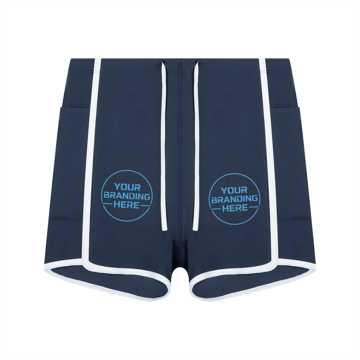 Women's High Waisted Ringer Yoga Shorts - WB0068-O001-V2