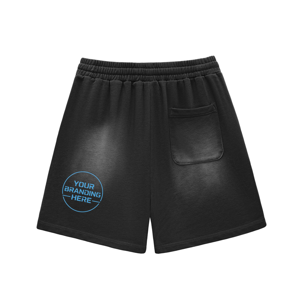 Sun Fade Raw Edge Cotton Shorts - RG0003-C001-V2