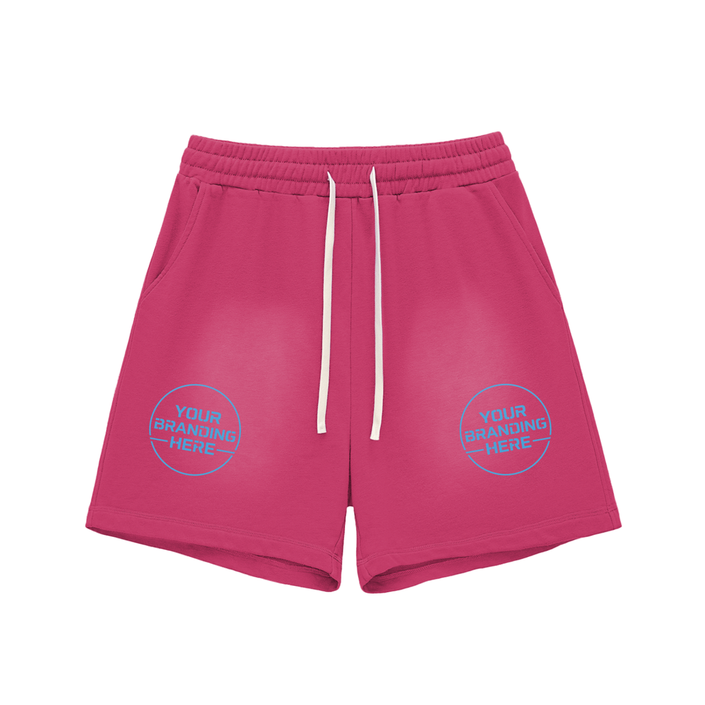 Sun Fade Raw Edge Cotton Shorts - RG0003-C001-V2