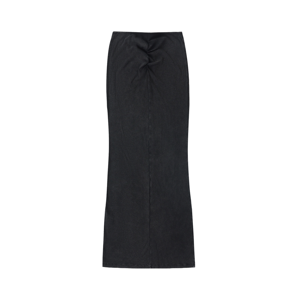 Dyed Washed Drawstring Maxi Skirt - WS0009-C001-V2