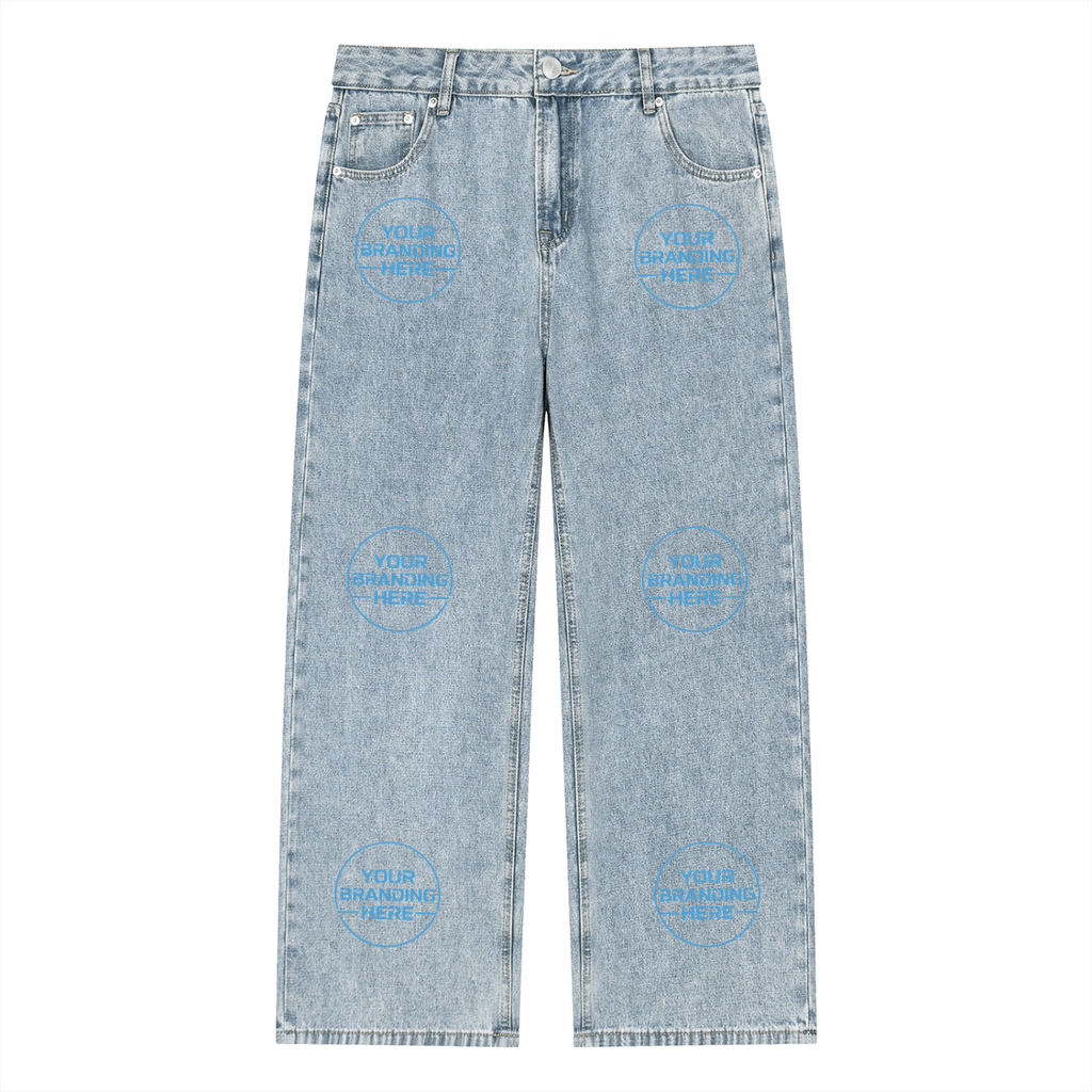 Unisex Vintage Wash Straight Leg Jeans - UB0029-C001-V2