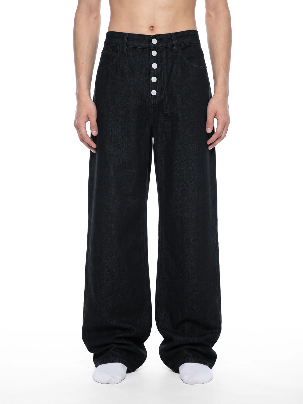 Men's Vintage Wash Wide Leg Denim Jeans - MB0042-C001-V2