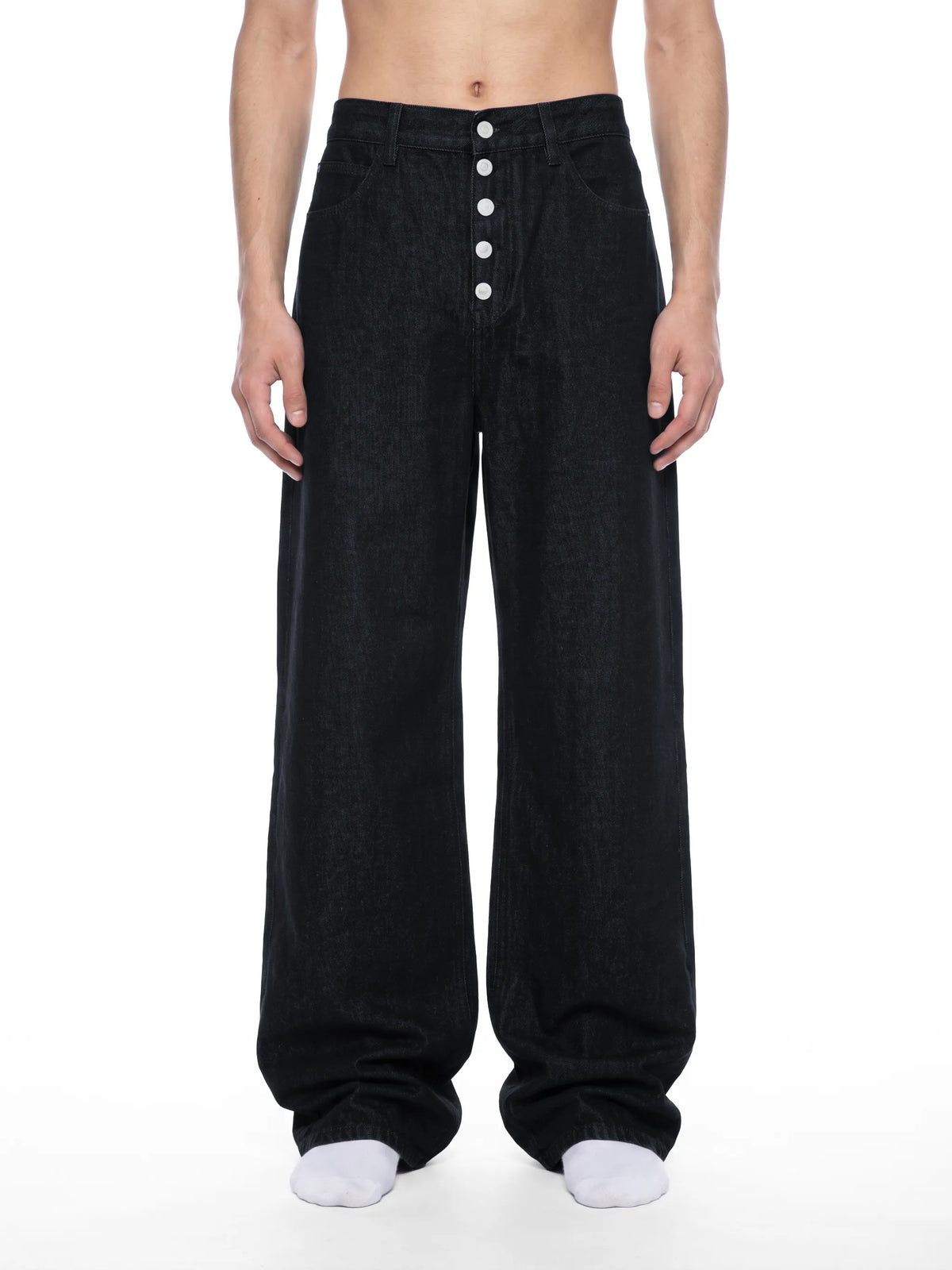 Men's Vintage Wash Wide Leg Denim Jeans - MB0042-C001-V2