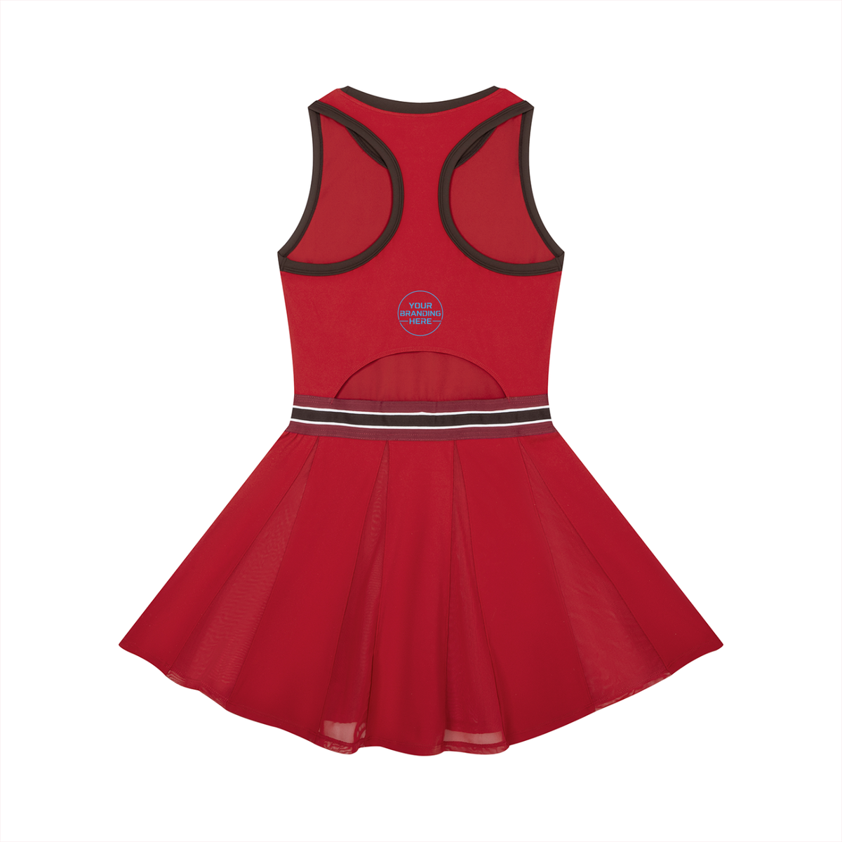 Women's Color Block A-Line Sleeveless Dress - WO0011-O001-V3