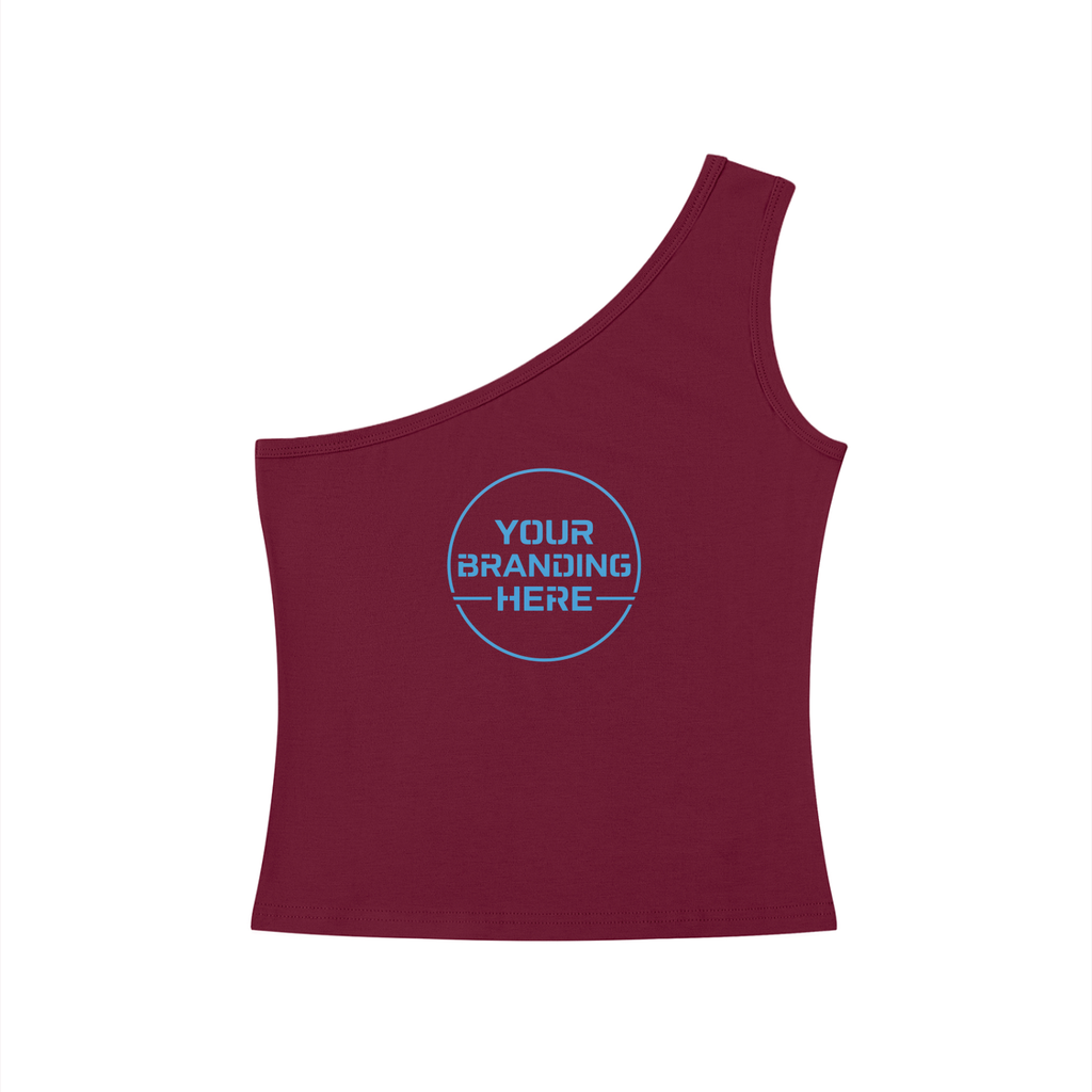 Women's One-Shoulder Crop Tank Top - WT0079-O001-V2