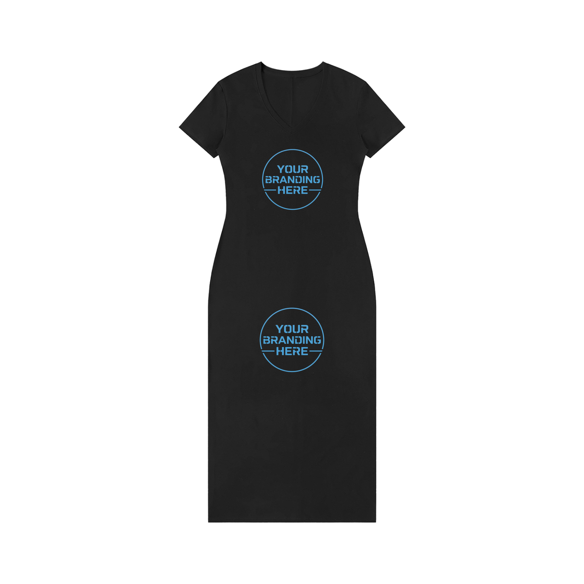 Women's V-Neck Short Sleeve Maxi Dress - WO0001-O001-V2
