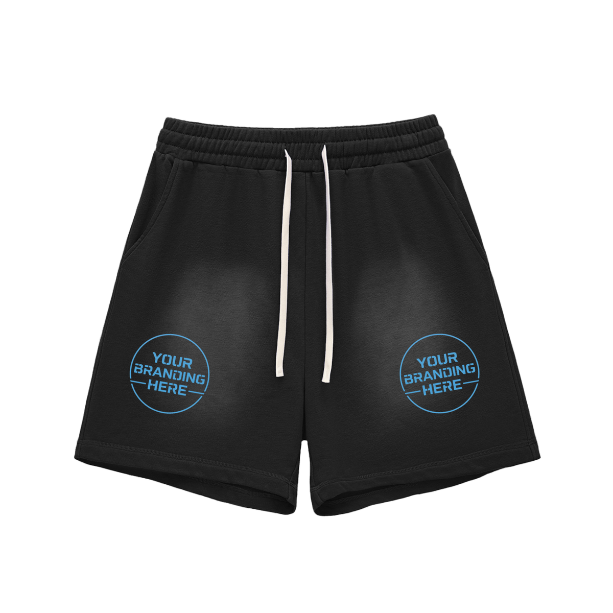 Sun Fade Raw Edge Cotton Shorts - RG0003-C001-V2