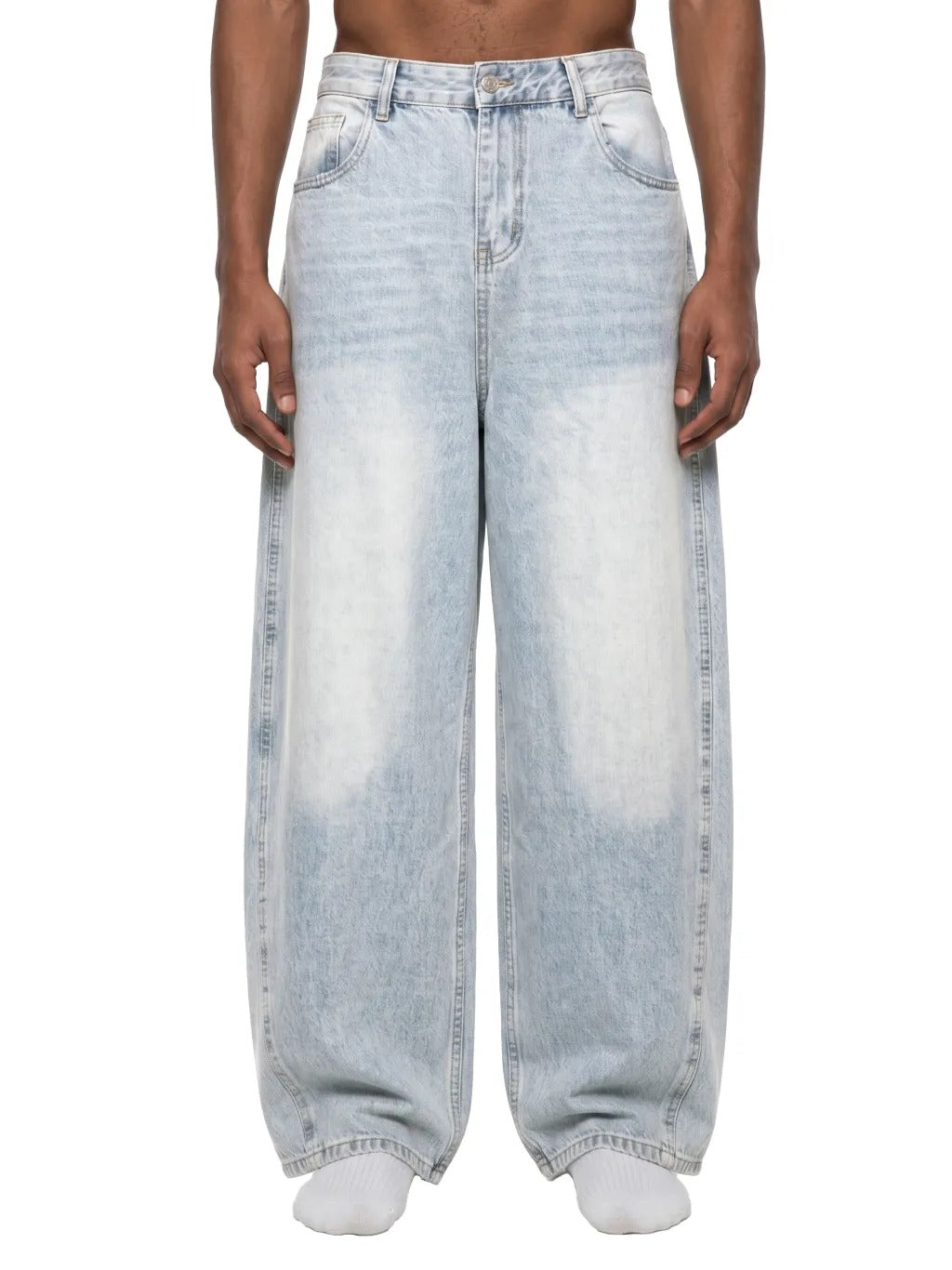 Men's Vintage Wash Sunfade Barrel Leg Jeans - MB0010-C001-V2