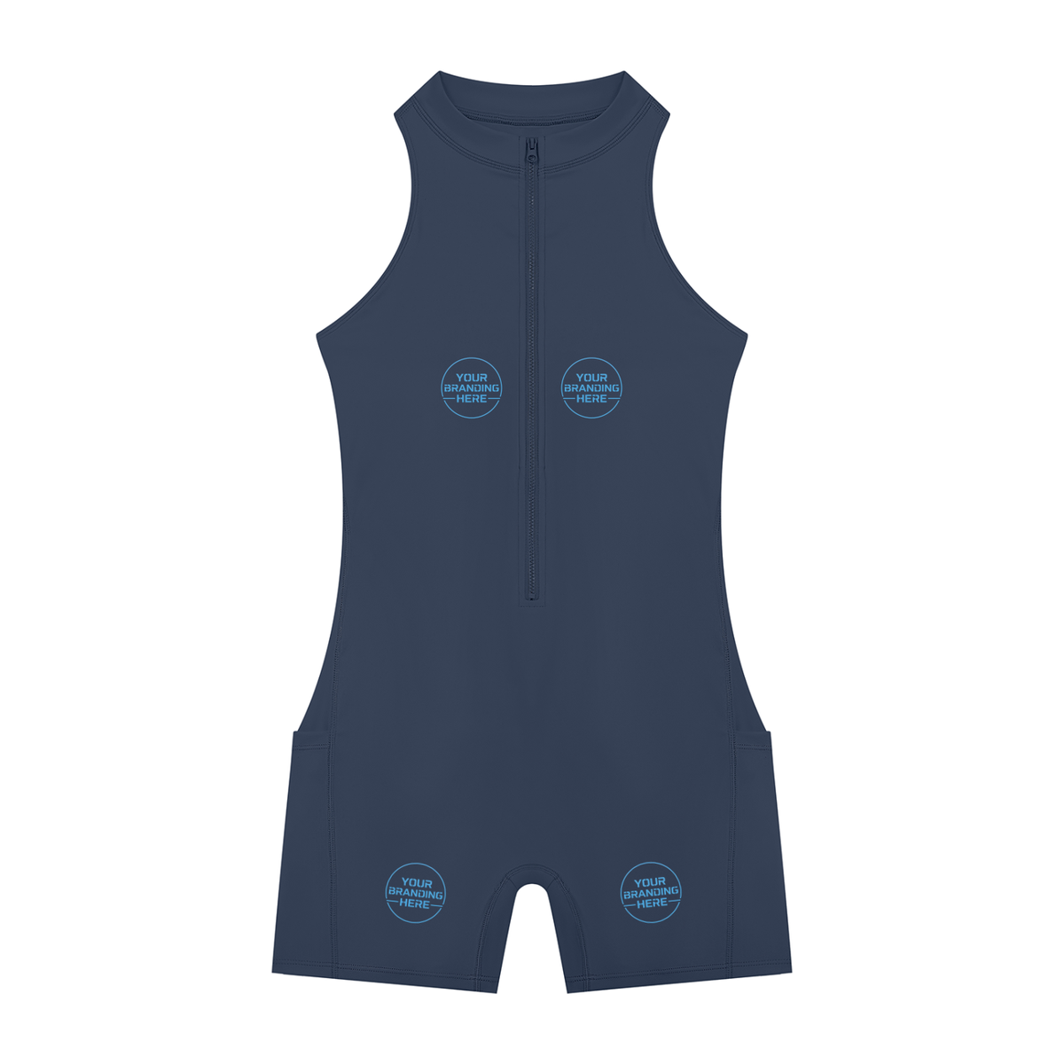 Women’s Quarter-Zip Yoga Romper - WB0076-O001-V2