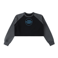 Raw-Hem Color-Block Raglan Crop Sweatshirt - WW0001-C001-V3